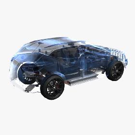 RWD Hybrid Chassis X-Ray 3D model